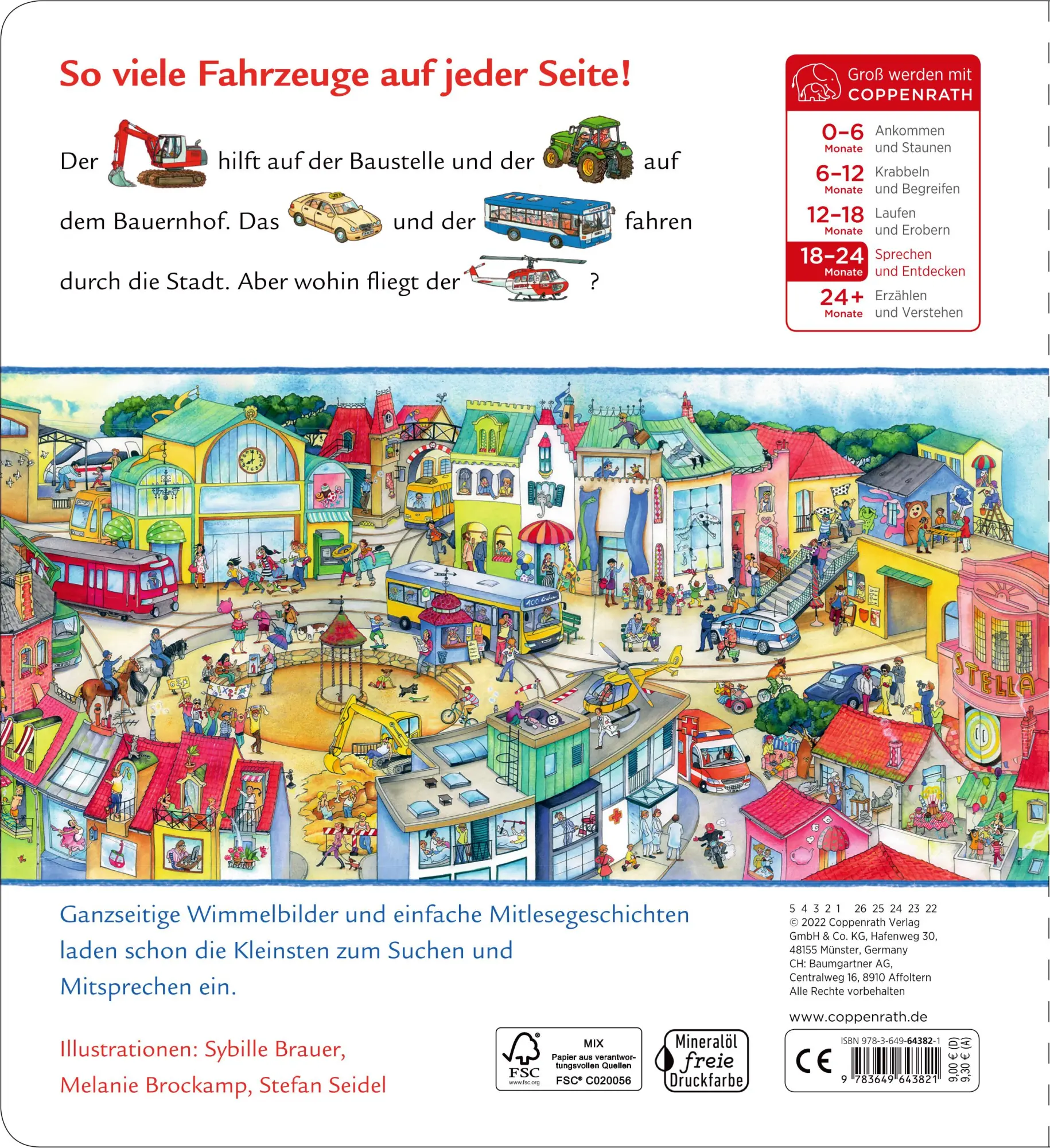 Rückseite: 9783649643821 | Meine ersten Wimmelbilder | So viele Fahrzeuge | Stefan Seidel | Buch