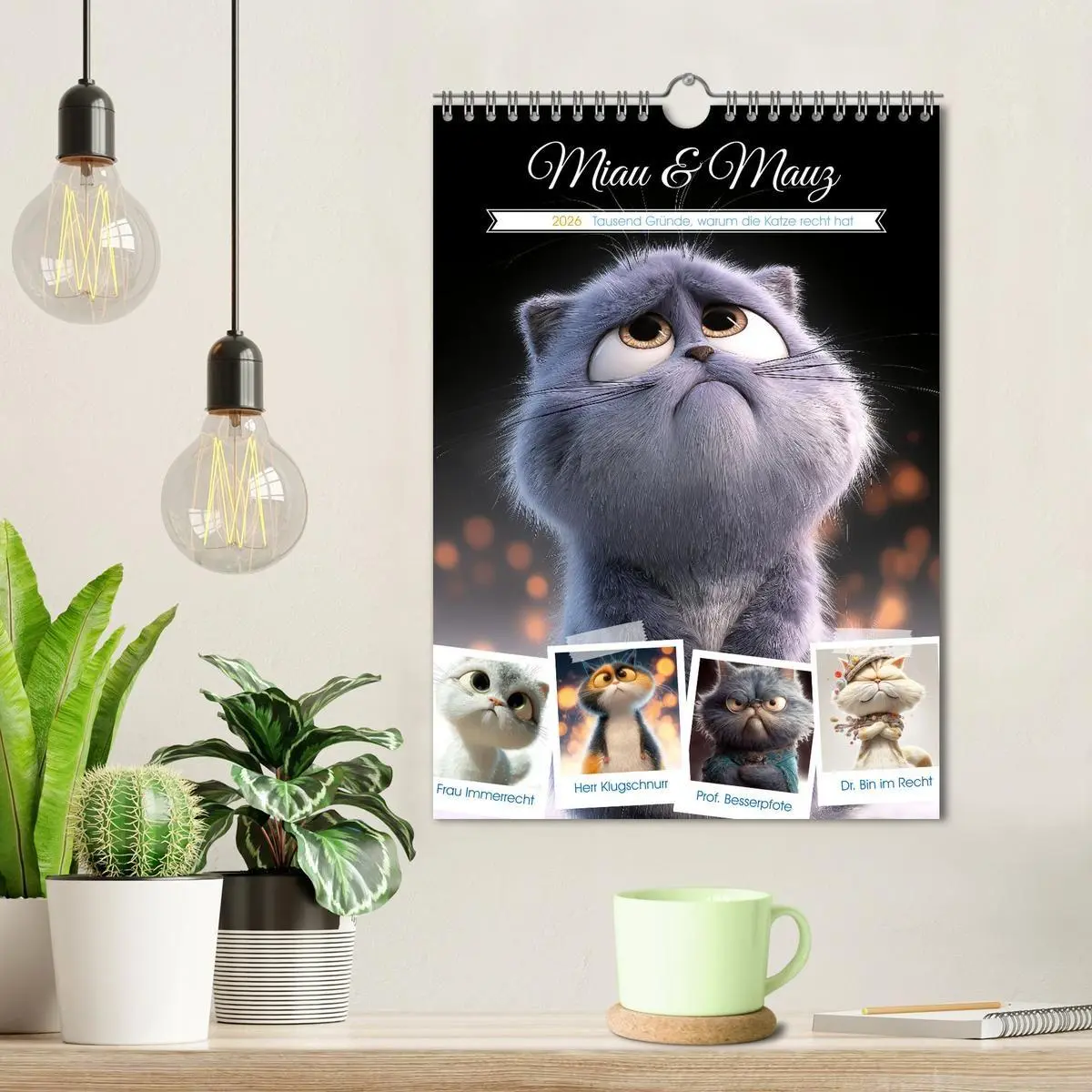 Bild: 9783516663921 | Miau &amp; Mauz (Wandkalender 2026 DIN A4 hoch), CALVENDO Monatskalender