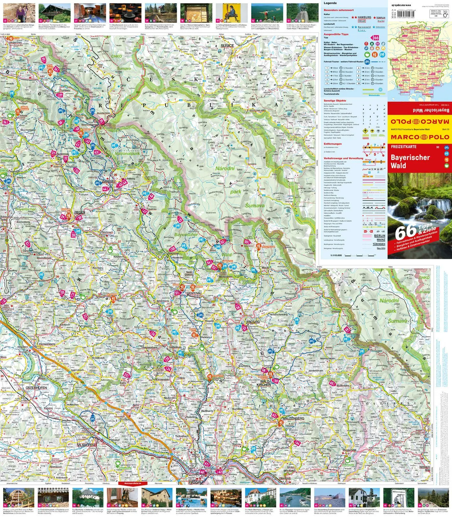 Bild: 9783829743921 | MARCO POLO Freizeitkarte 37 Bayerischer Wald 1:110.000 | (Land-)Karte