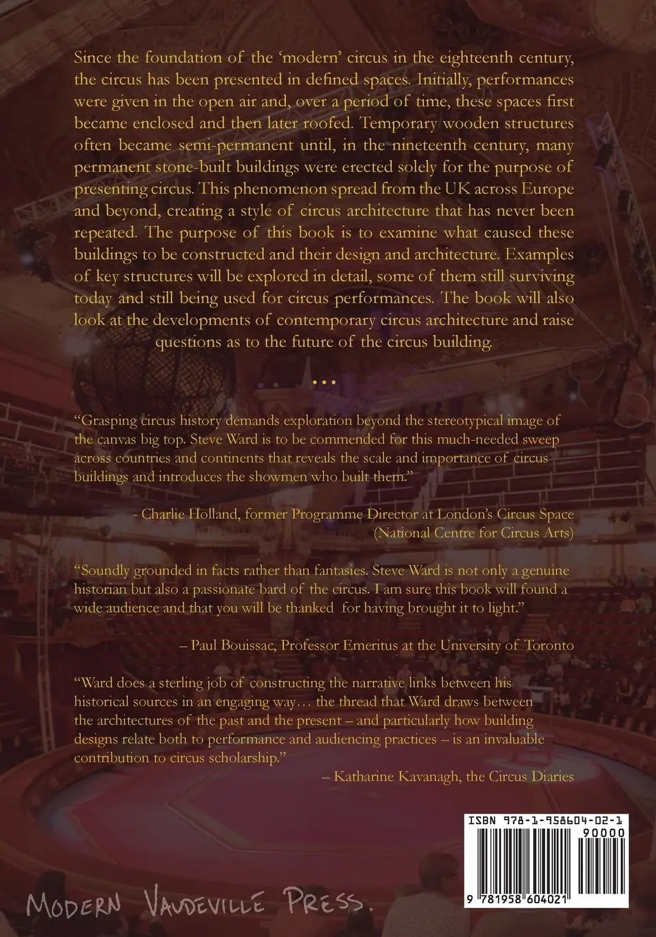 Rückseite: 9781958604021 | Opulence &amp; Ostentation | building the circus | Steve Ward | Buch