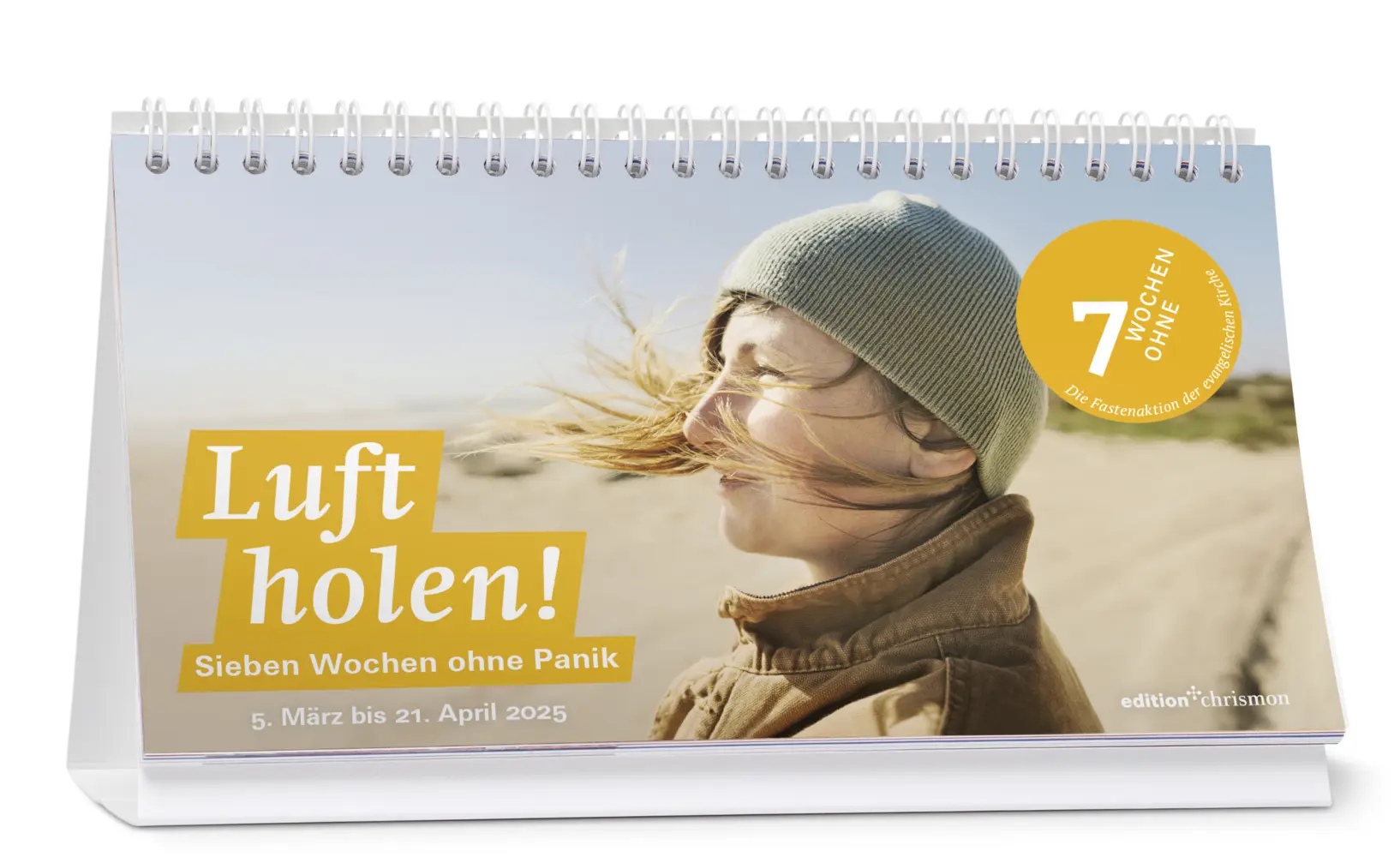 Cover: 9783960384021 | Fastenkalender 2025: Tischkalender | Luft holen! 7 Wochen ohne Panik