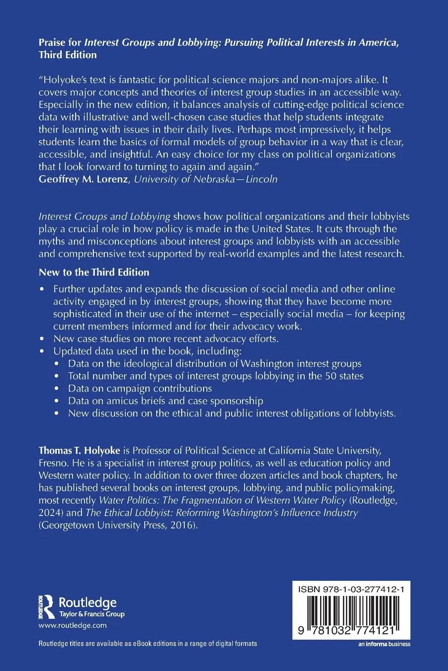Rückseite: 9781032774121 | Interest Groups and Lobbying | Pursuing Political Interests in America