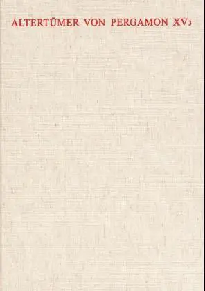Cover: 9783110164121 | Die hellenistischen und römischen Wohnhäuser von Pergamon | Wulf | XXI