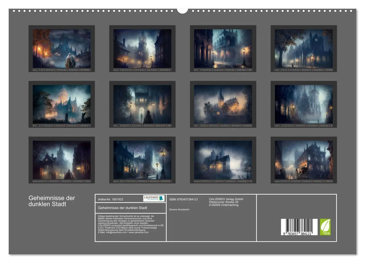 Bild: 9783457384121 | Geheimnisse der dunklen Stadt (hochwertiger Premium Wandkalender...