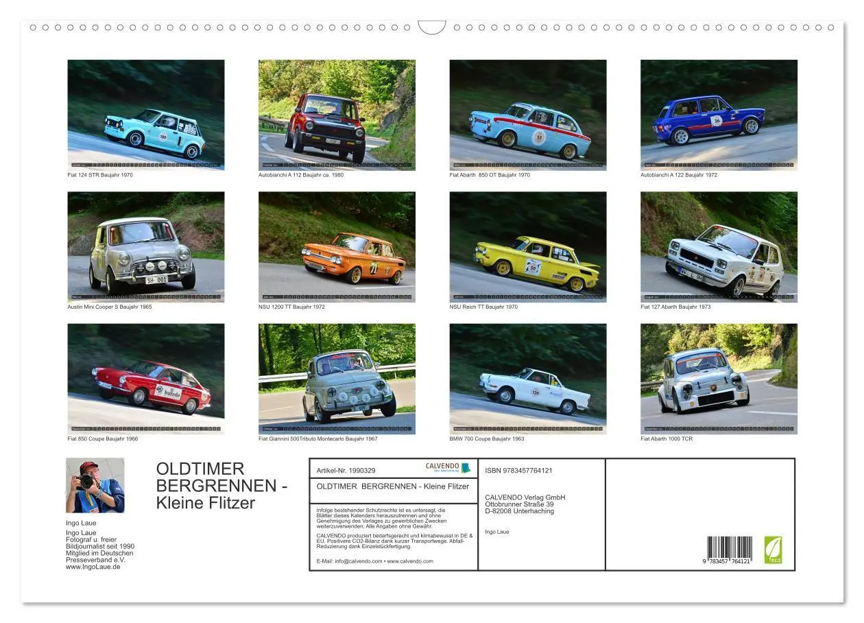 Bild: 9783457764121 | OLDTIMER BERGRENNEN - Kleine Flitzer (Wandkalender 2026 DIN A2...