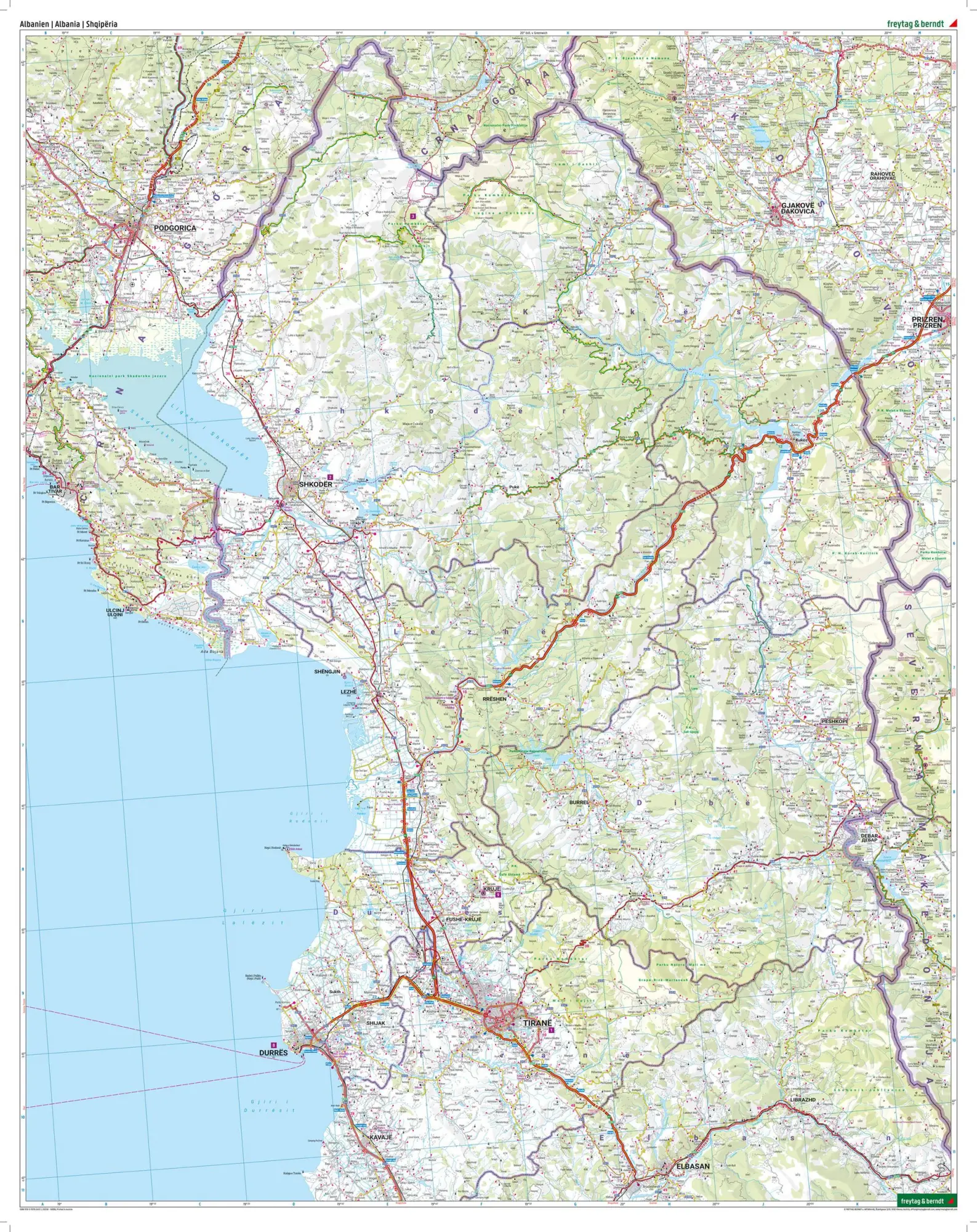 Bild: 9783707924121 | Albanien, Straßen- und Freizeitkarte 1:150.000, freytag &amp; berndt