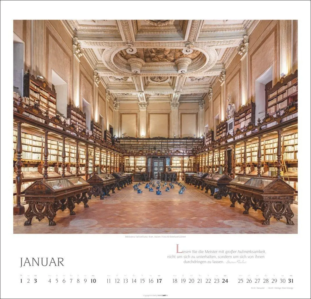 Bild: 9783839904121 | Welt der Bibliotheken Kalender 2027 | Reinhard Görner | Kalender