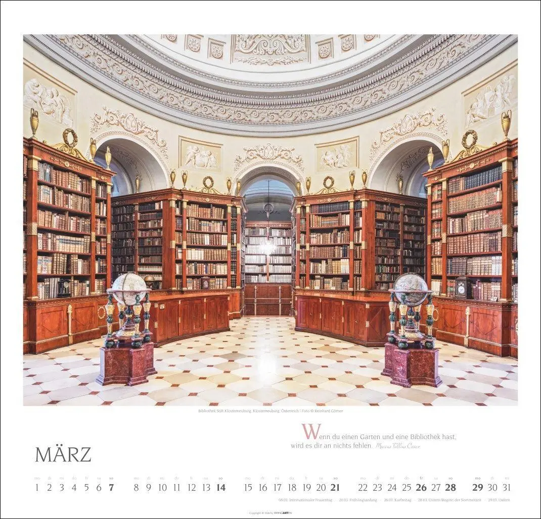 Bild: 9783839904121 | Welt der Bibliotheken Kalender 2027 | Reinhard Görner | Kalender