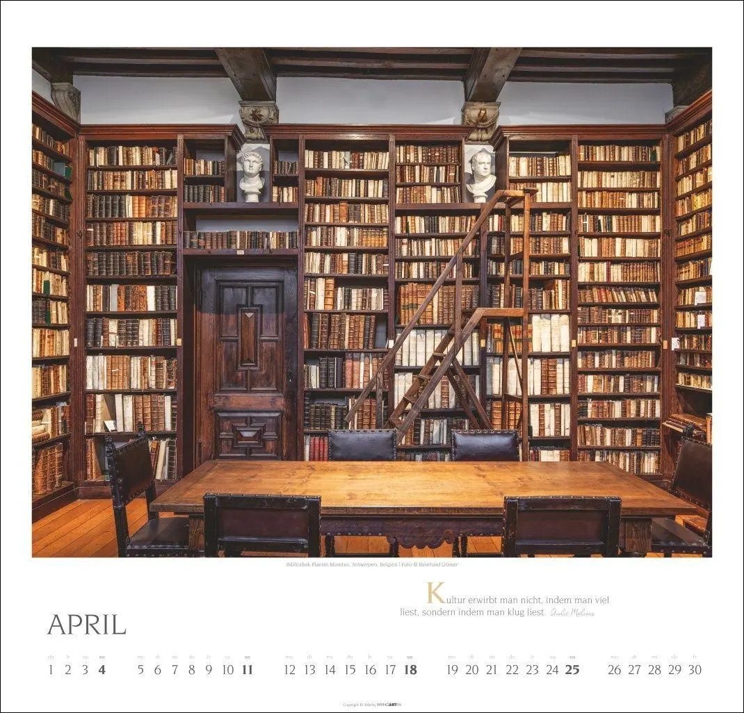 Bild: 9783839904121 | Welt der Bibliotheken Kalender 2027 | Reinhard Görner | Kalender