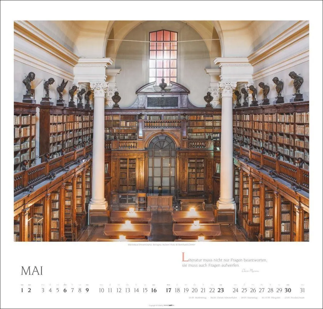 Bild: 9783839904121 | Welt der Bibliotheken Kalender 2027 | Reinhard Görner | Kalender