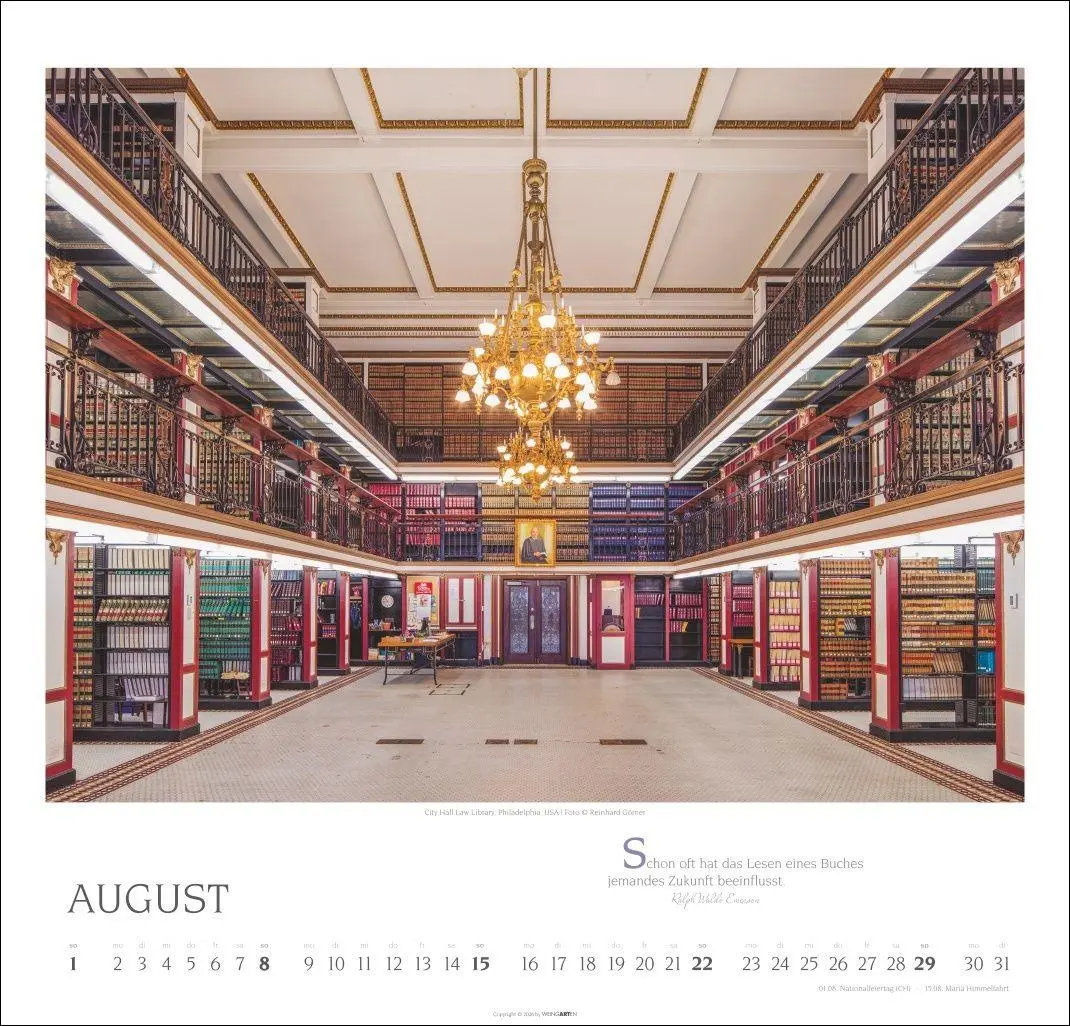 Bild: 9783839904121 | Welt der Bibliotheken Kalender 2027 | Reinhard Görner | Kalender