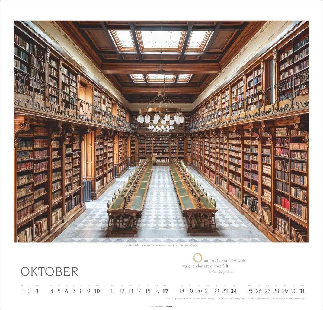 Bild: 9783839904121 | Welt der Bibliotheken Kalender 2027 | Reinhard Görner | Kalender