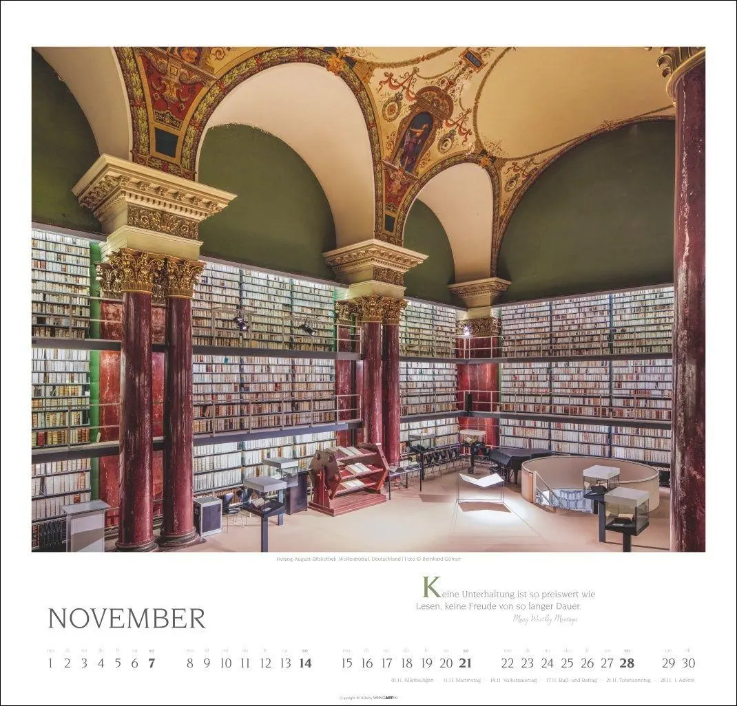 Bild: 9783839904121 | Welt der Bibliotheken Kalender 2027 | Reinhard Görner | Kalender