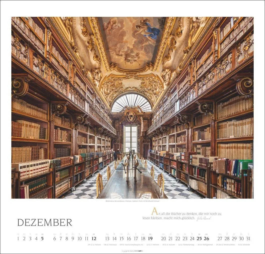 Bild: 9783839904121 | Welt der Bibliotheken Kalender 2027 | Reinhard Görner | Kalender