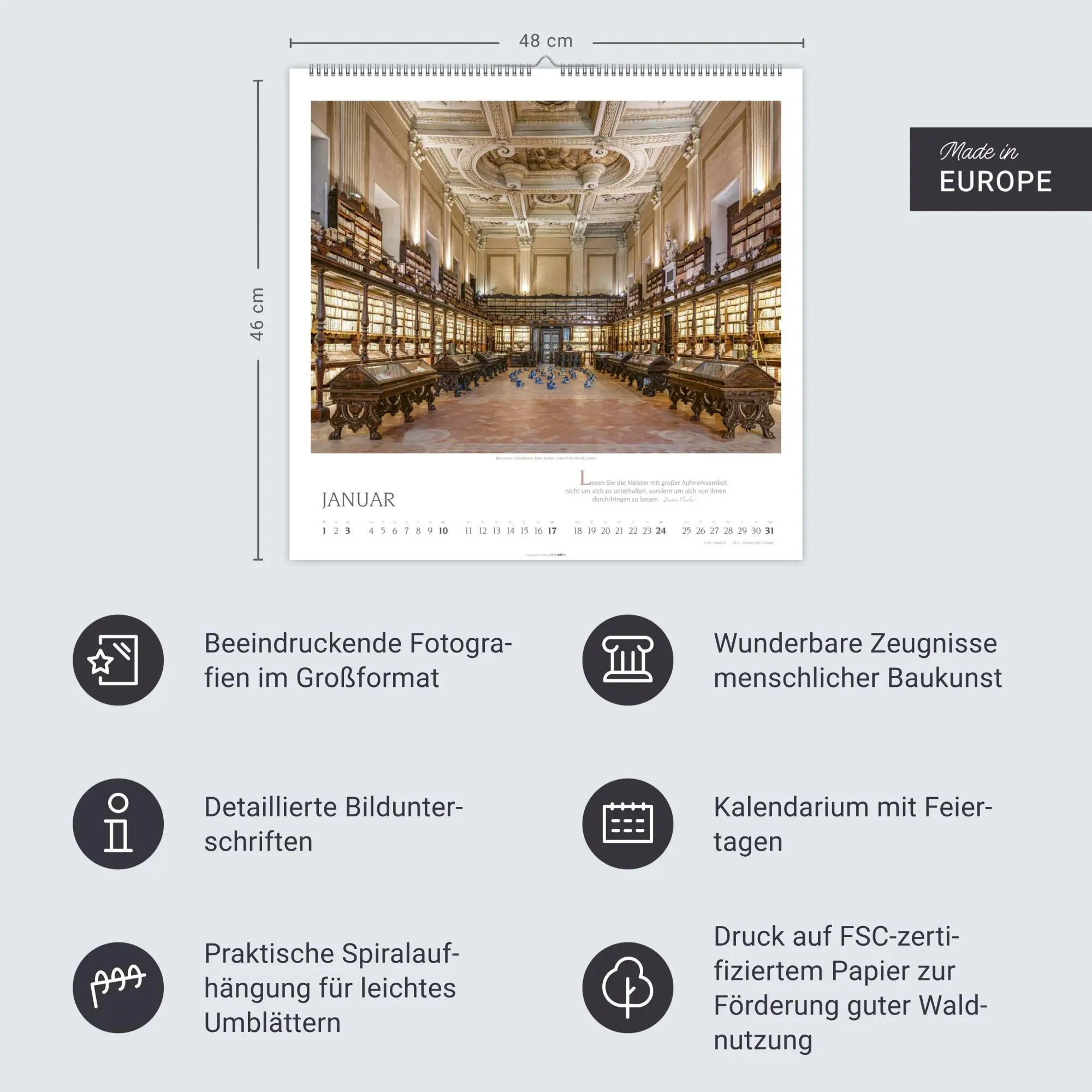 Bild: 9783839904121 | Welt der Bibliotheken Kalender 2027 | Reinhard Görner | Kalender