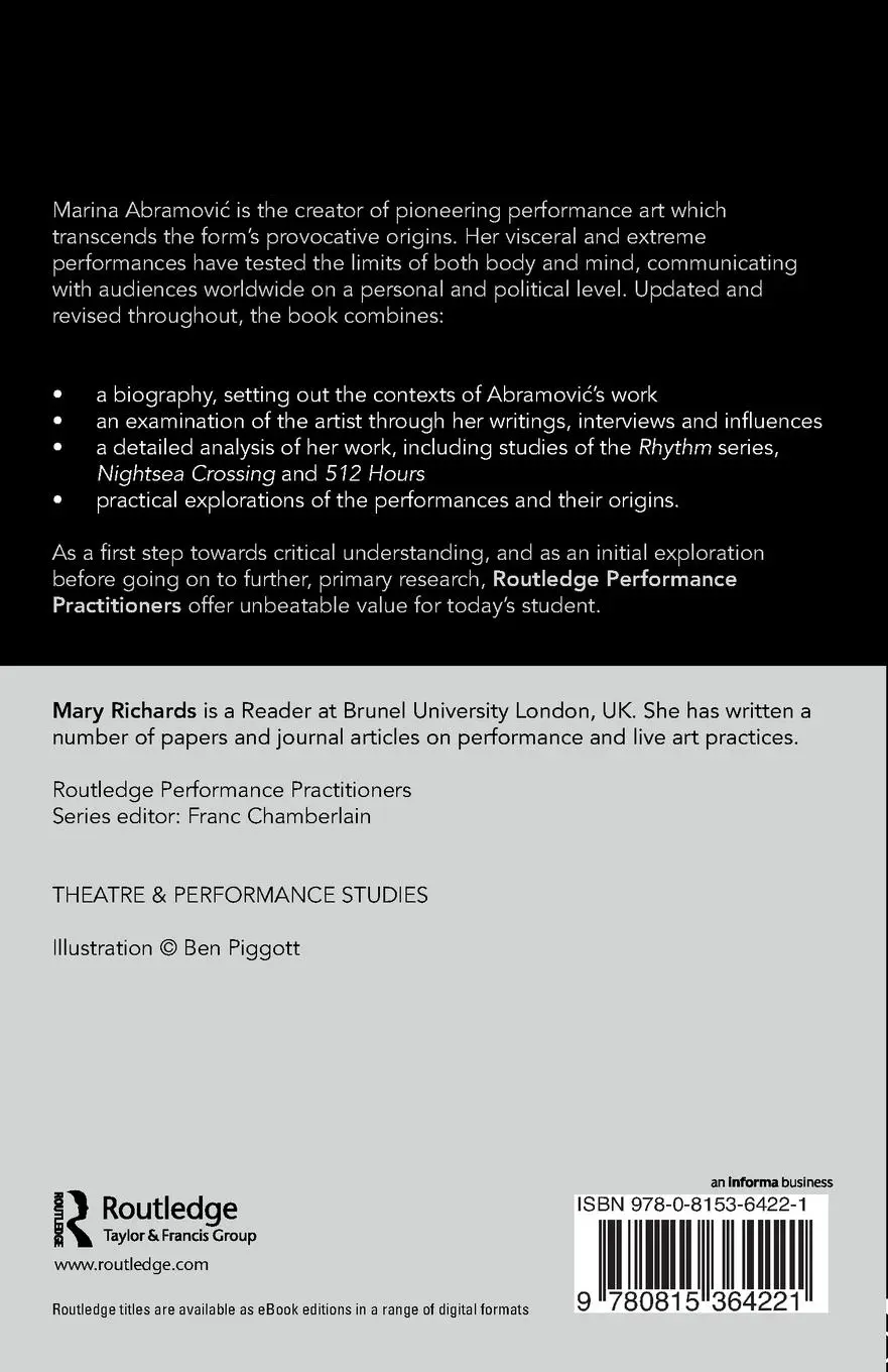 Rückseite: 9780815364221 | Marina Abramovic | Mary Richards | Taschenbuch | Englisch | 2018