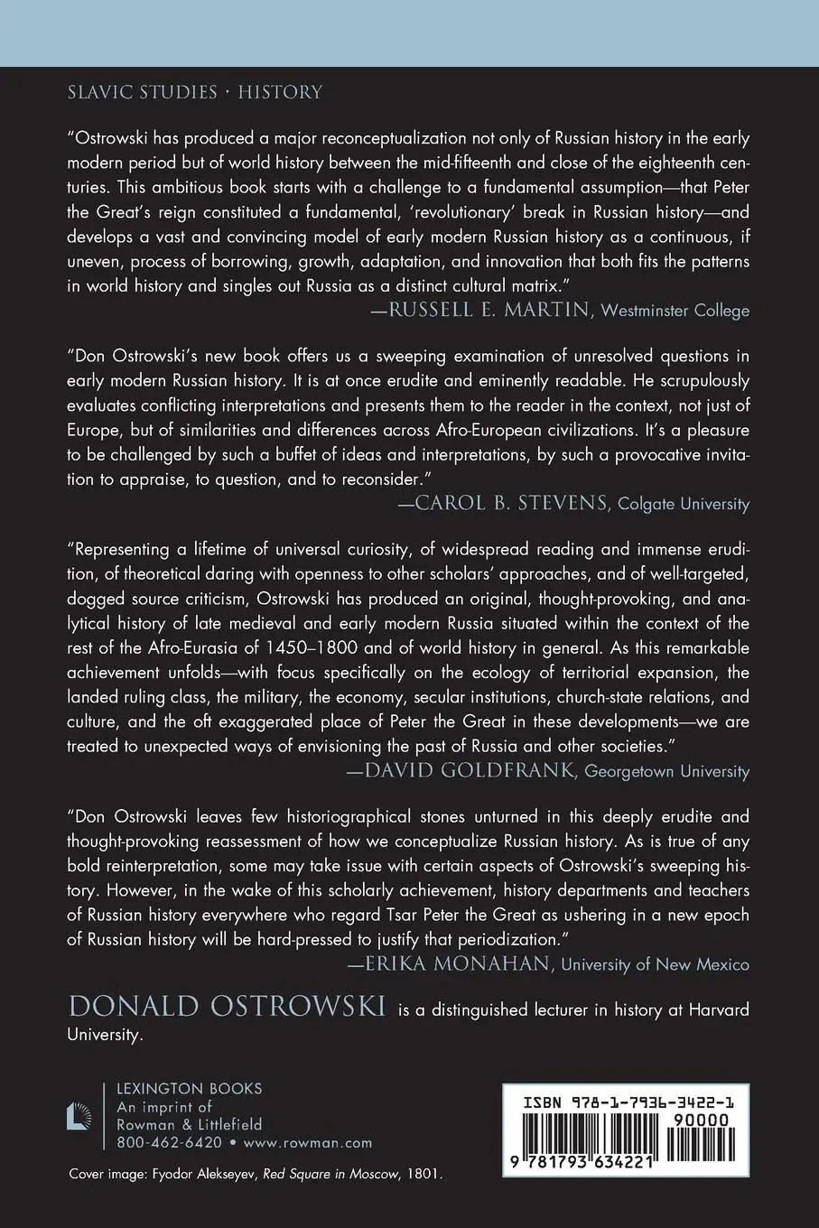 Rückseite: 9781793634221 | Russia in the Early Modern World | The Continuity of Change | Buch