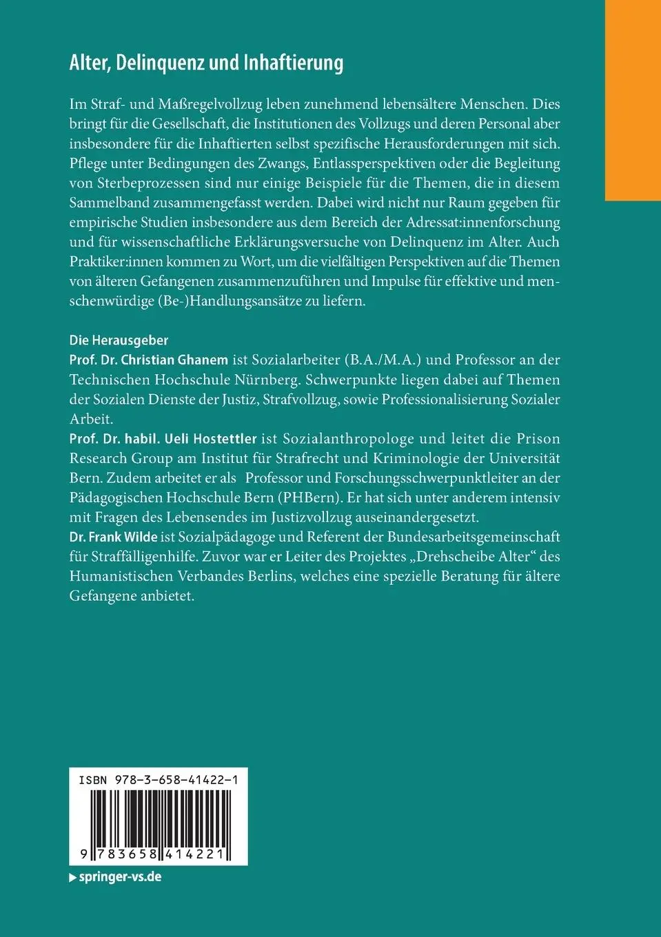 Rückseite: 9783658414221 | Alter, Delinquenz und Inhaftierung | Christian Ghanem (u. a.) | Buch
