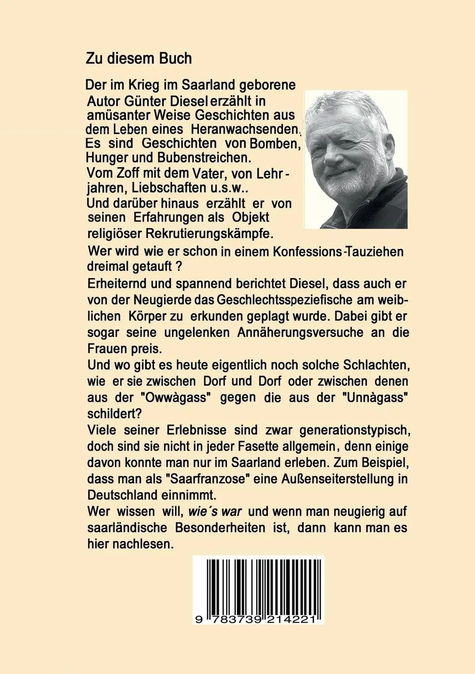 Rückseite: 9783739214221 | Kohlenstaub und Lustfluchten | Aus dem Leben eines Saarländers | Buch
