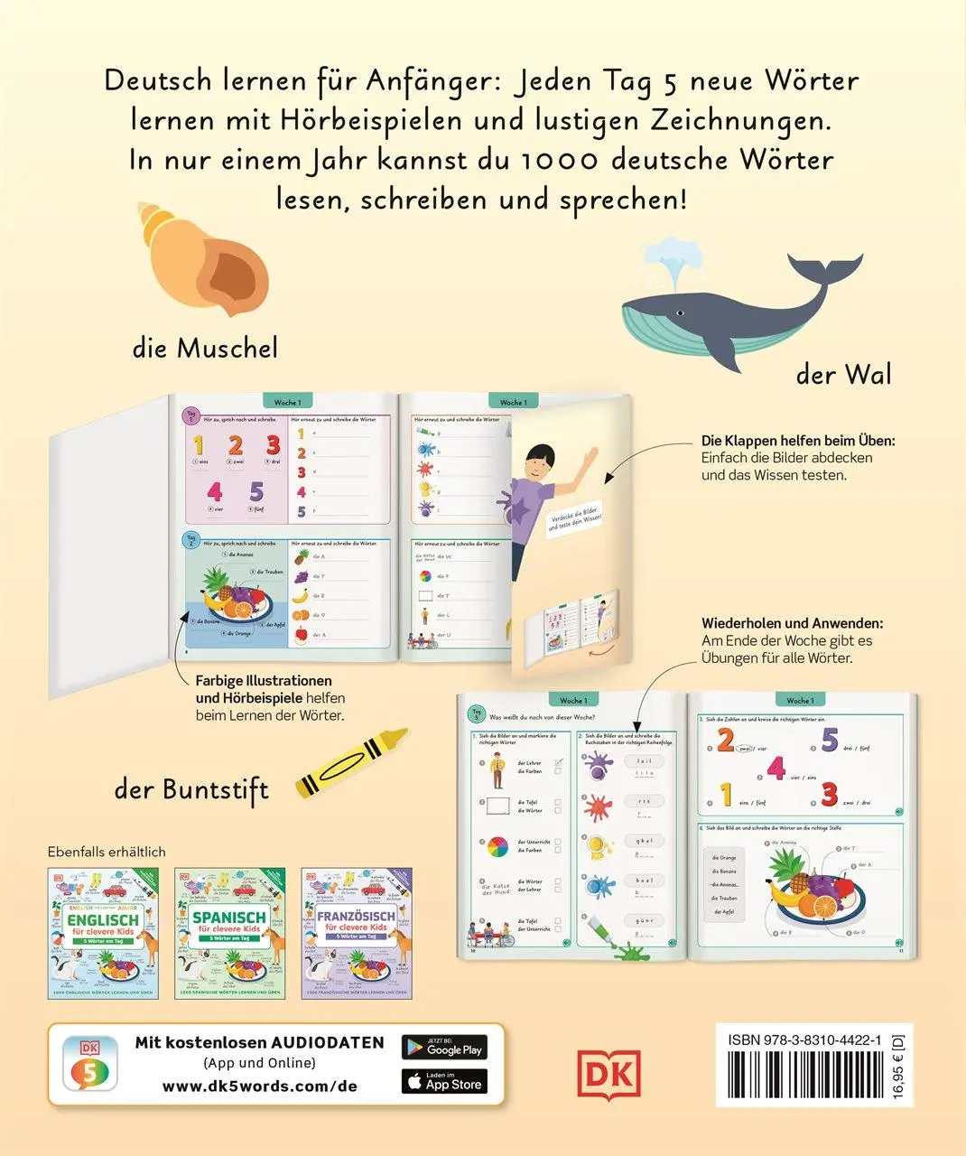 Rückseite: 9783831044221 | Deutsch für clevere Kids - 5 Wörter am Tag | DK Verlag - Kids | Buch
