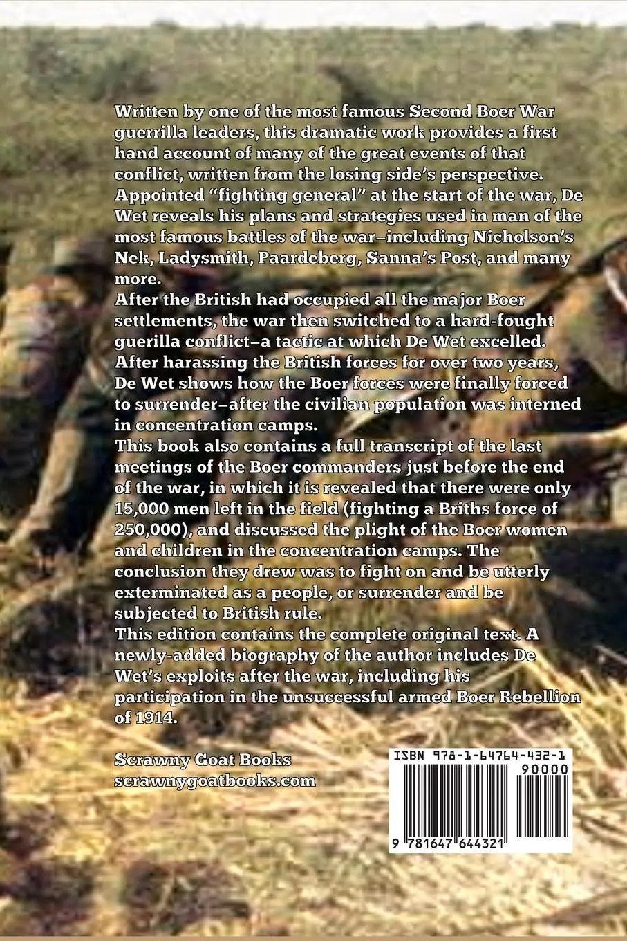 Rückseite: 9781647644321 | The Struggle between Boer and Brit | Christiaan de Wet | Taschenbuch