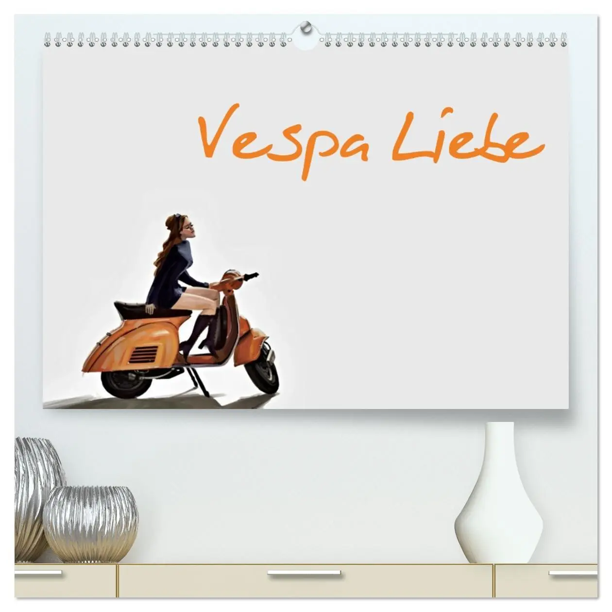 Cover: 9783457434321 | Vespa Liebe (hochwertiger Premium Wandkalender 2026 DIN A2 quer),...
