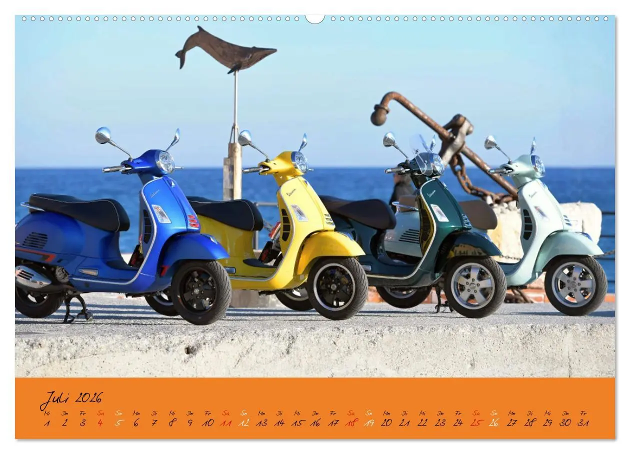 Bild: 9783457434321 | Vespa Liebe (hochwertiger Premium Wandkalender 2026 DIN A2 quer),...