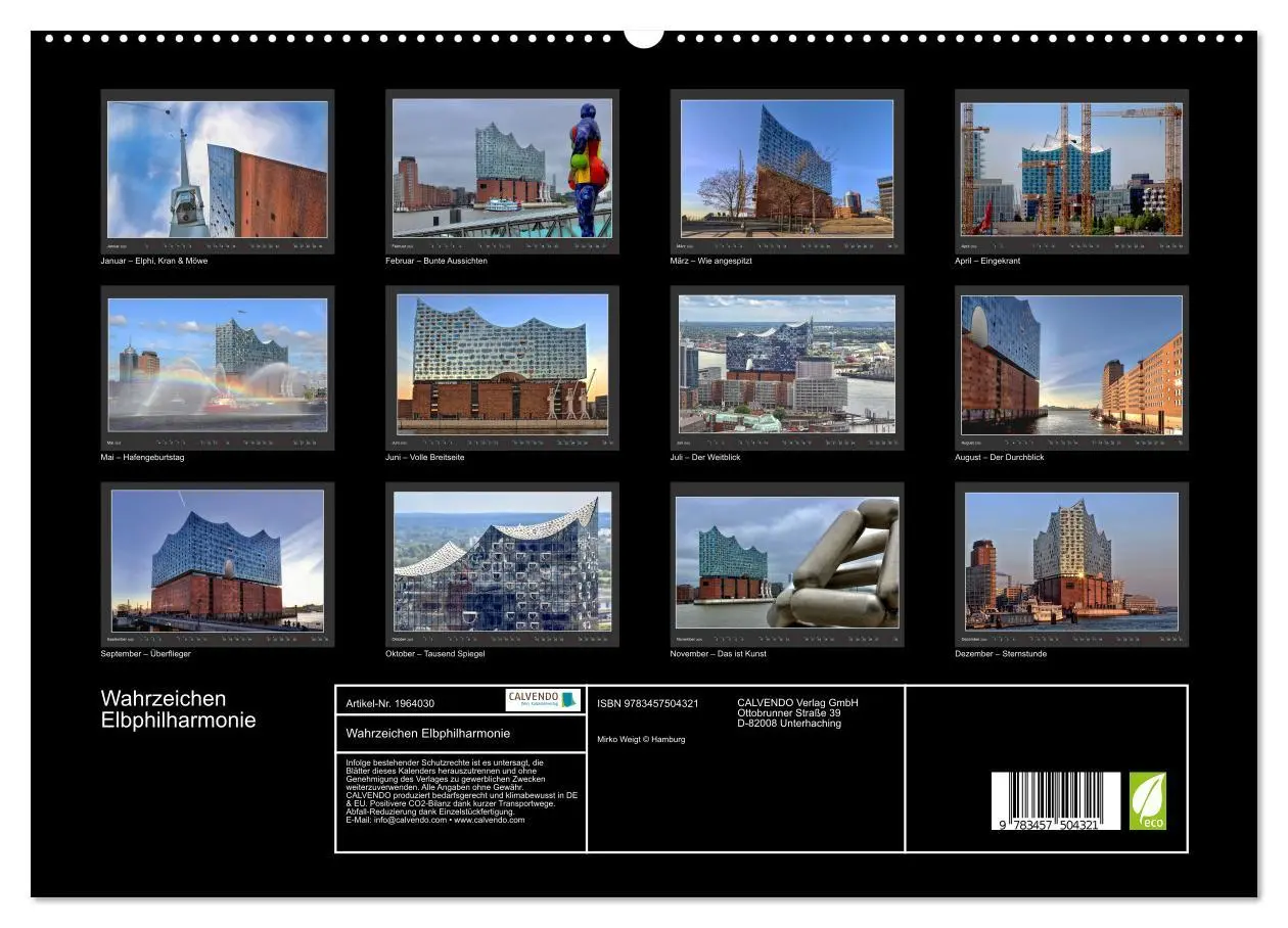 Bild: 9783457504321 | Wahrzeichen Elbphilharmonie (hochwertiger Premium Wandkalender 2026...