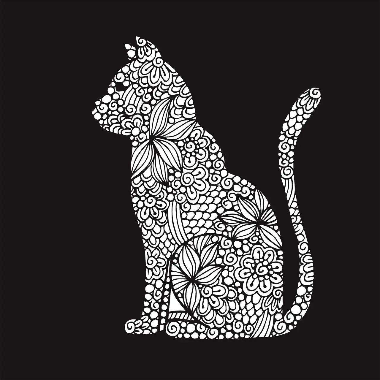 Bild: 9783831034321 | Black Premium. Katzen | Ausmalen, Aufhängen, Verschenken | DK Verlag