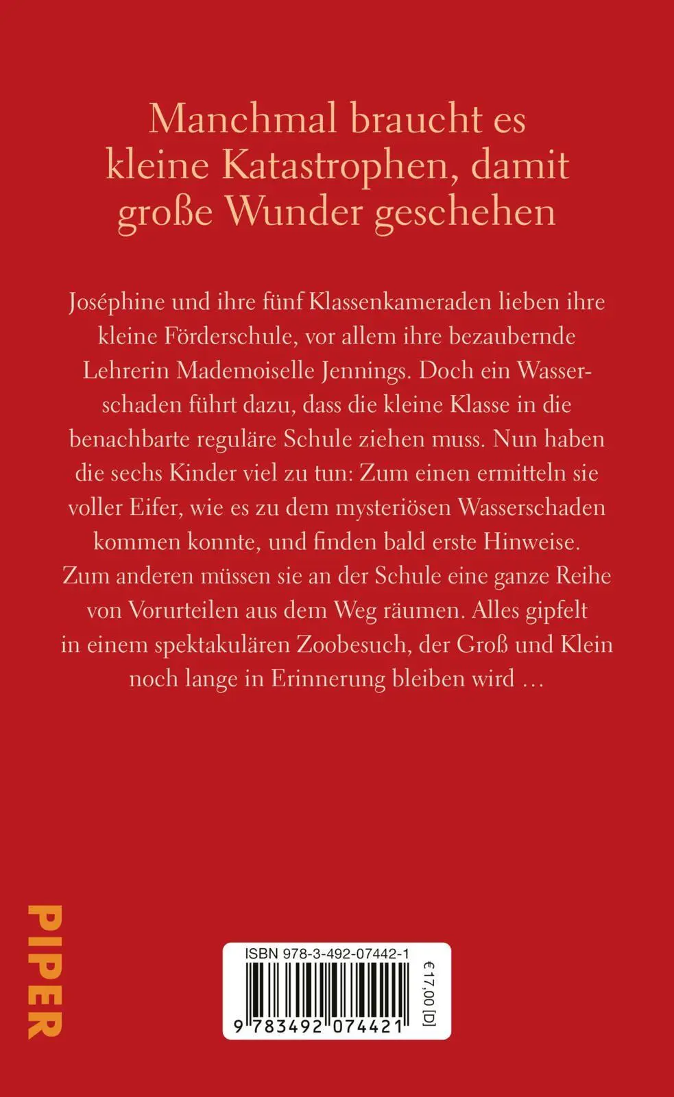 Rückseite: 9783492074421 | Der äußerst katastrophale Ausflug in den Zoo | Joël Dicker | Buch