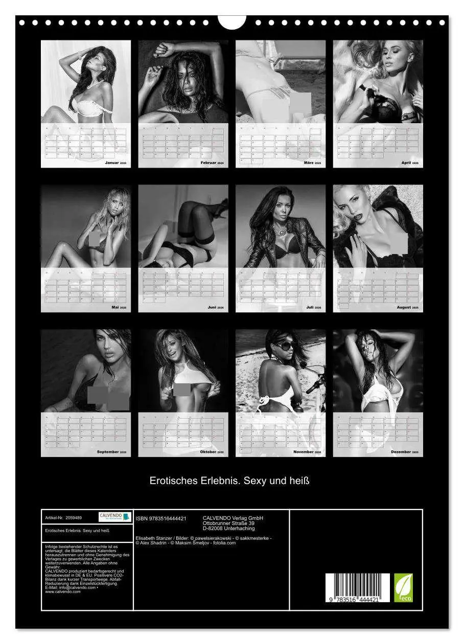Bild: 9783516444421 | Erotisches Erlebnis. Sexy und heiß (Wandkalender 2026 DIN A3 hoch),...