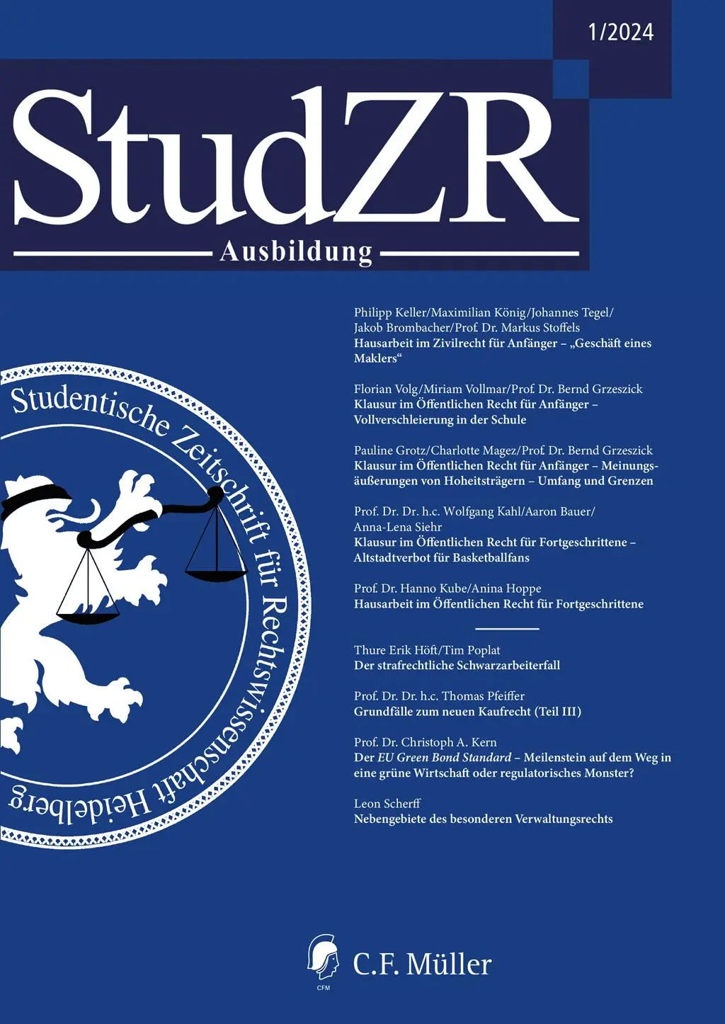 Cover: 9783811464421 | StudZR Ausbildung 2/2025 | V. | Taschenbuch | 158 S. | Deutsch | 2025