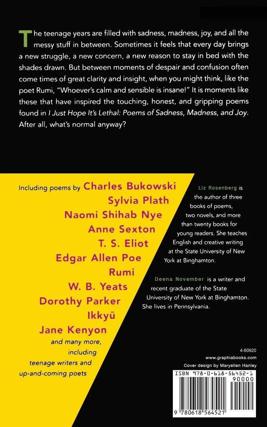 Rückseite: 9780618564521 | I Just Hope It's Lethal | Poems of Sadness, Madness, and Joy | Buch