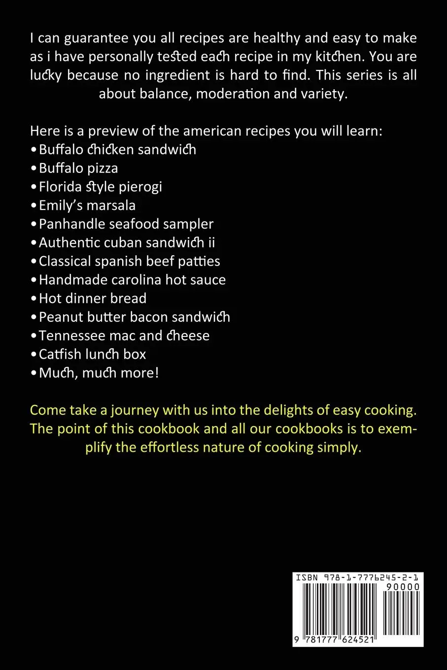 Rückseite: 9781777624521 | American Cookbook | Dawn Smith | Taschenbuch | Kartoniert / Broschiert