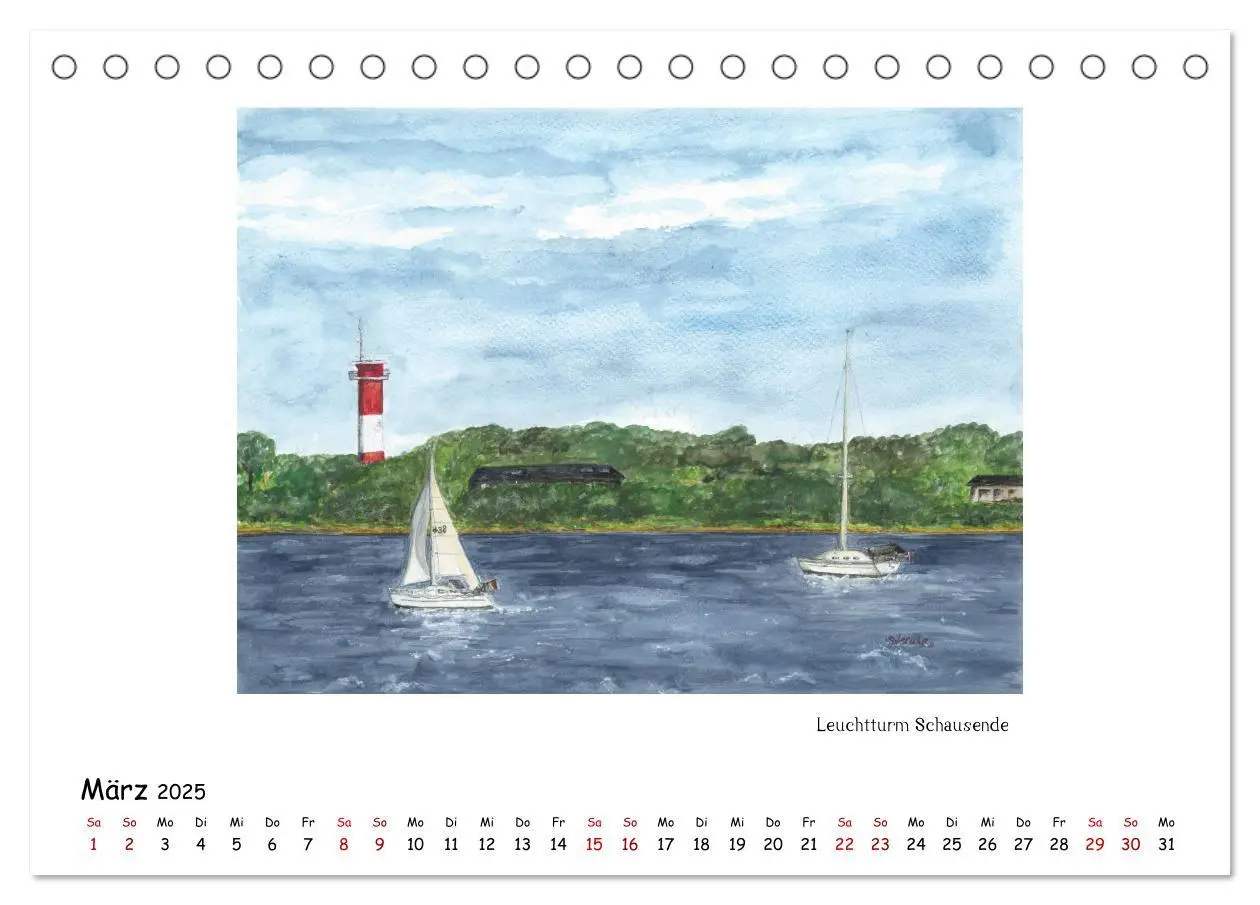Bild: 9783435324521 | Die Flensburger Förde (Tischkalender 2025 DIN A5 quer), CALVENDO...
