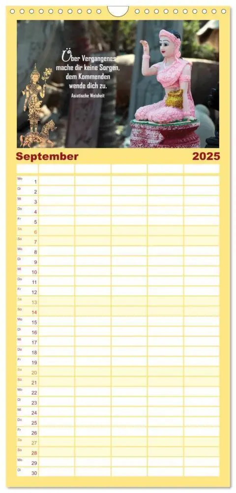 Bild: 9783457104521 | Familienplaner 2025 - Spirituelles aus Asien - Weisheiten 2025 mit...