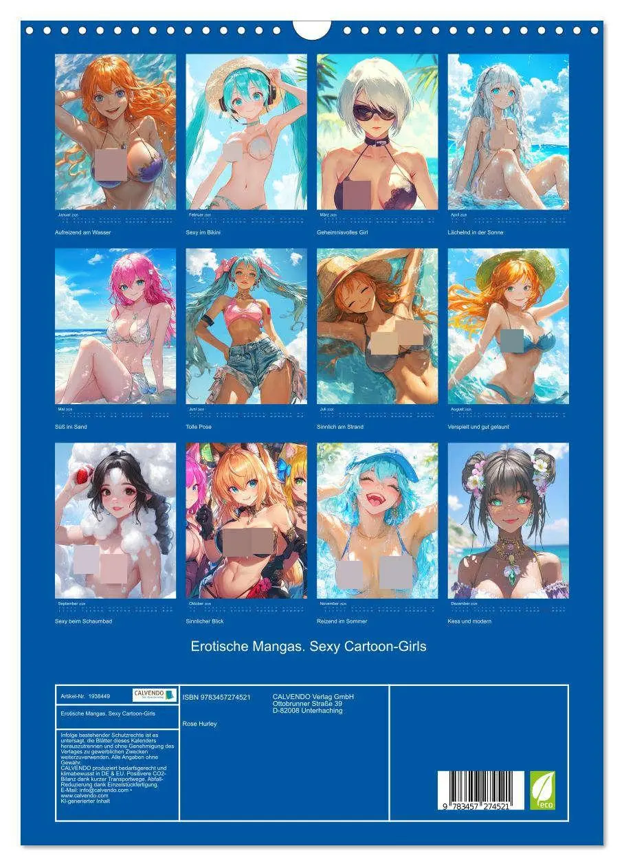 Bild: 9783457274521 | Erotische Mangas. Sexy Cartoon-Girls (Wandkalender 2026 DIN A3...