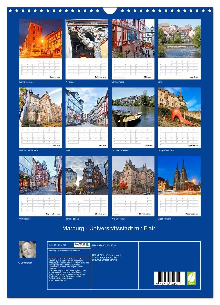 Bild: 9783516744521 | Marburg - Universitätsstadt mit Flair (Wandkalender 2026 DIN A3...