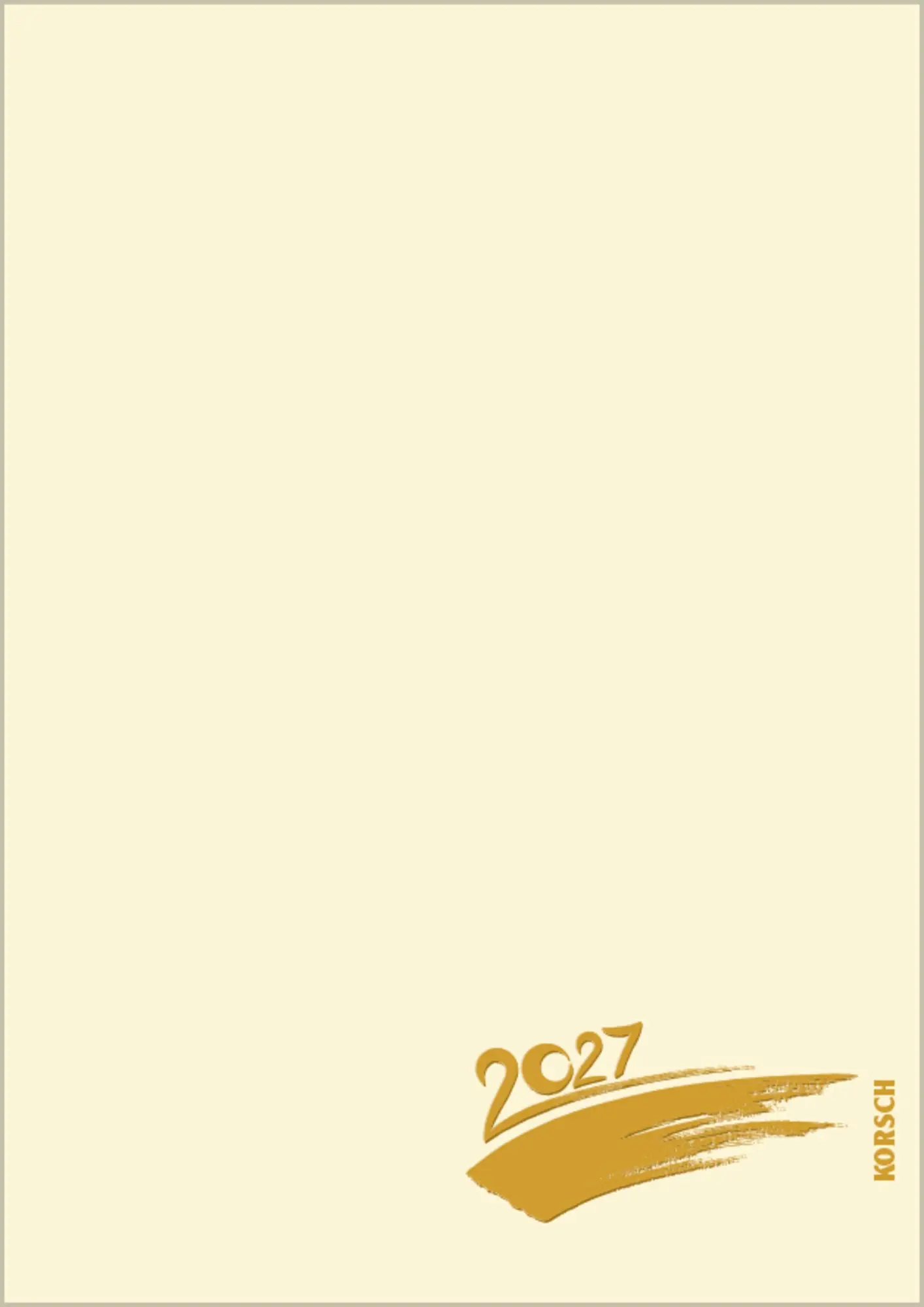 Cover: 9783819304521 | Foto-Malen-Basteln A4 chamois mit Folienprägung 2027 | Verlag Korsch