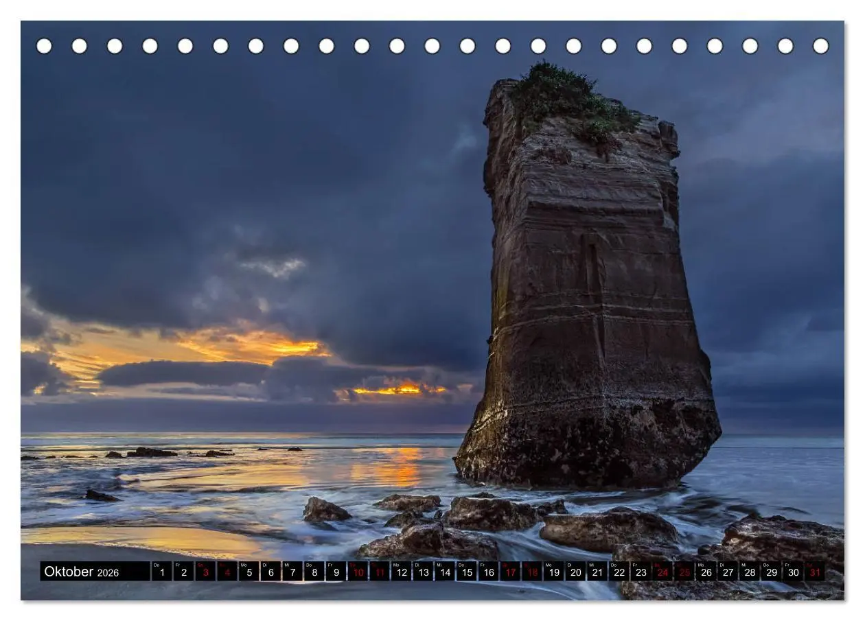 Bild: 9783457884621 | Trauminseln Neuseeland (Tischkalender 2026 DIN A5 quer), CALVENDO...