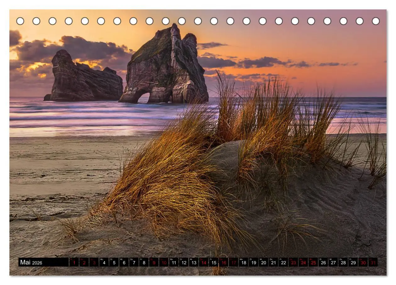 Bild: 9783457884621 | Trauminseln Neuseeland (Tischkalender 2026 DIN A5 quer), CALVENDO...