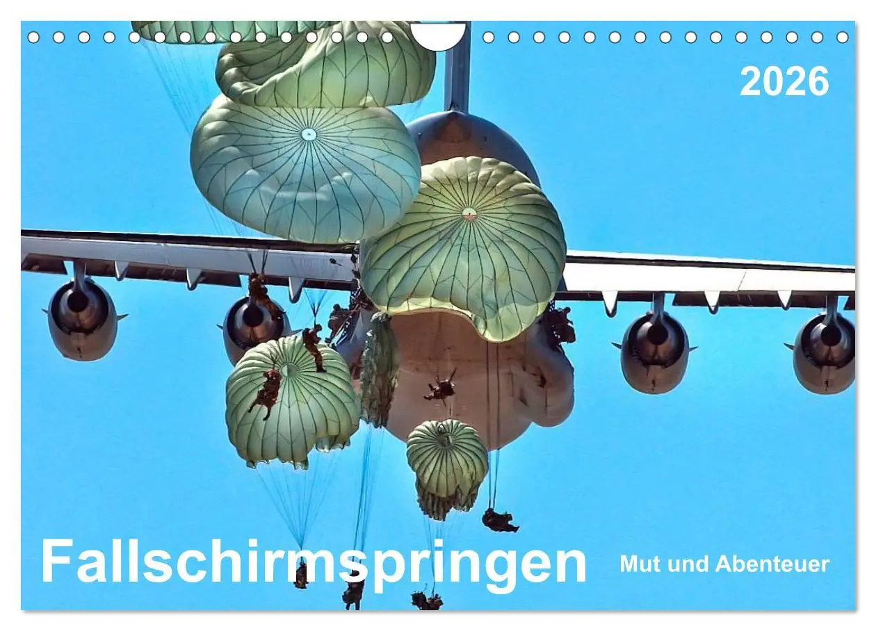 Cover: 9783516044621 | Fallschirmspringen - Mut und Abenteuer (Wandkalender 2026 DIN A4...