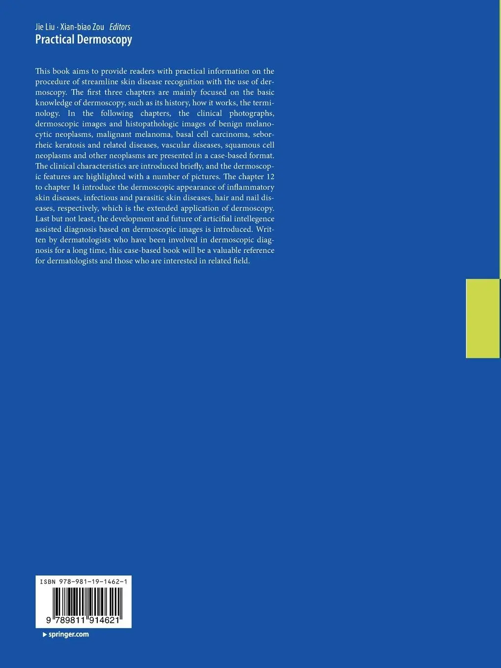 Rückseite: 9789811914621 | Practical Dermoscopy | Jie Liu (u. a.) | Taschenbuch | xxiii | 2023