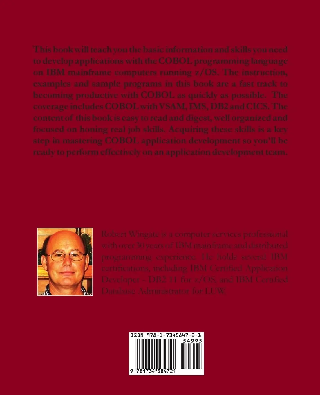 Rückseite: 9781734584721 | COBOL Basic Training Using VSAM, IMS, DB2 and CICS | Robert Wingate