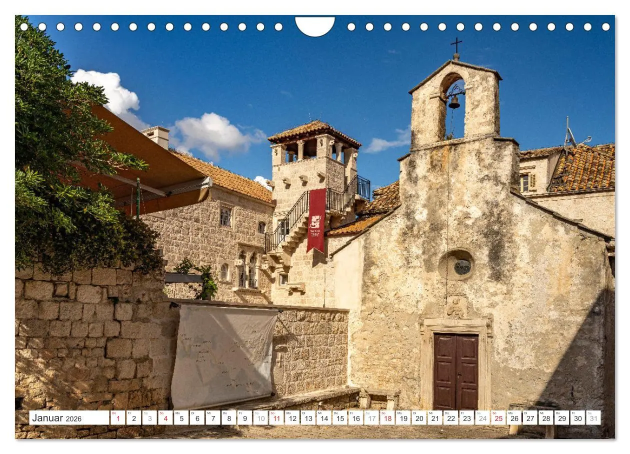 Bild: 9783457324721 | Kroatien - Korcula (Wandkalender 2026 DIN A4 quer), CALVENDO...