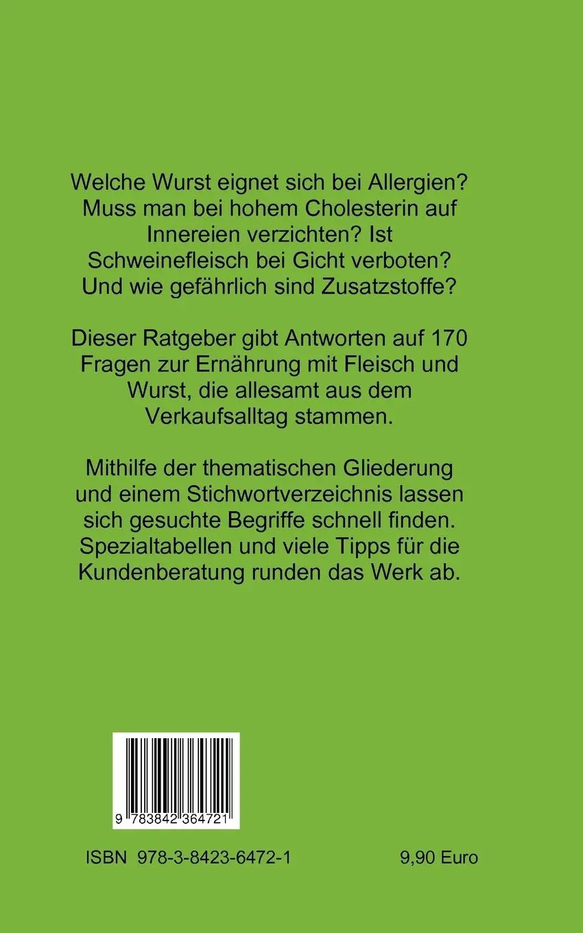 Rückseite: 9783842364721 | Ernährungsberatung im Fleischer-Fachgeschäft 3 | Krieger-Mettbach