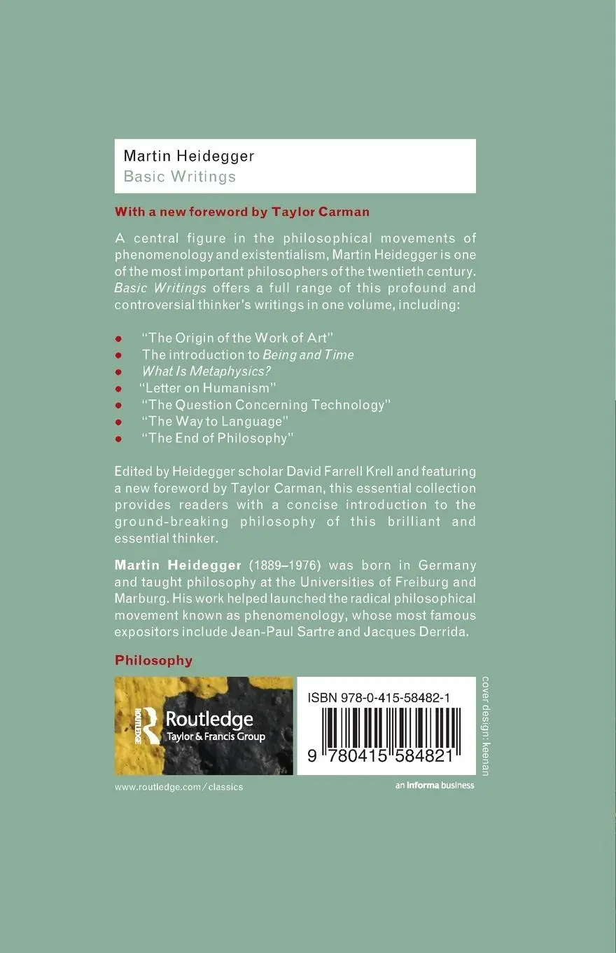 Rückseite: 9780415584821 | Basic Writings | Martin Heidegger | Martin Heidegger | Taschenbuch