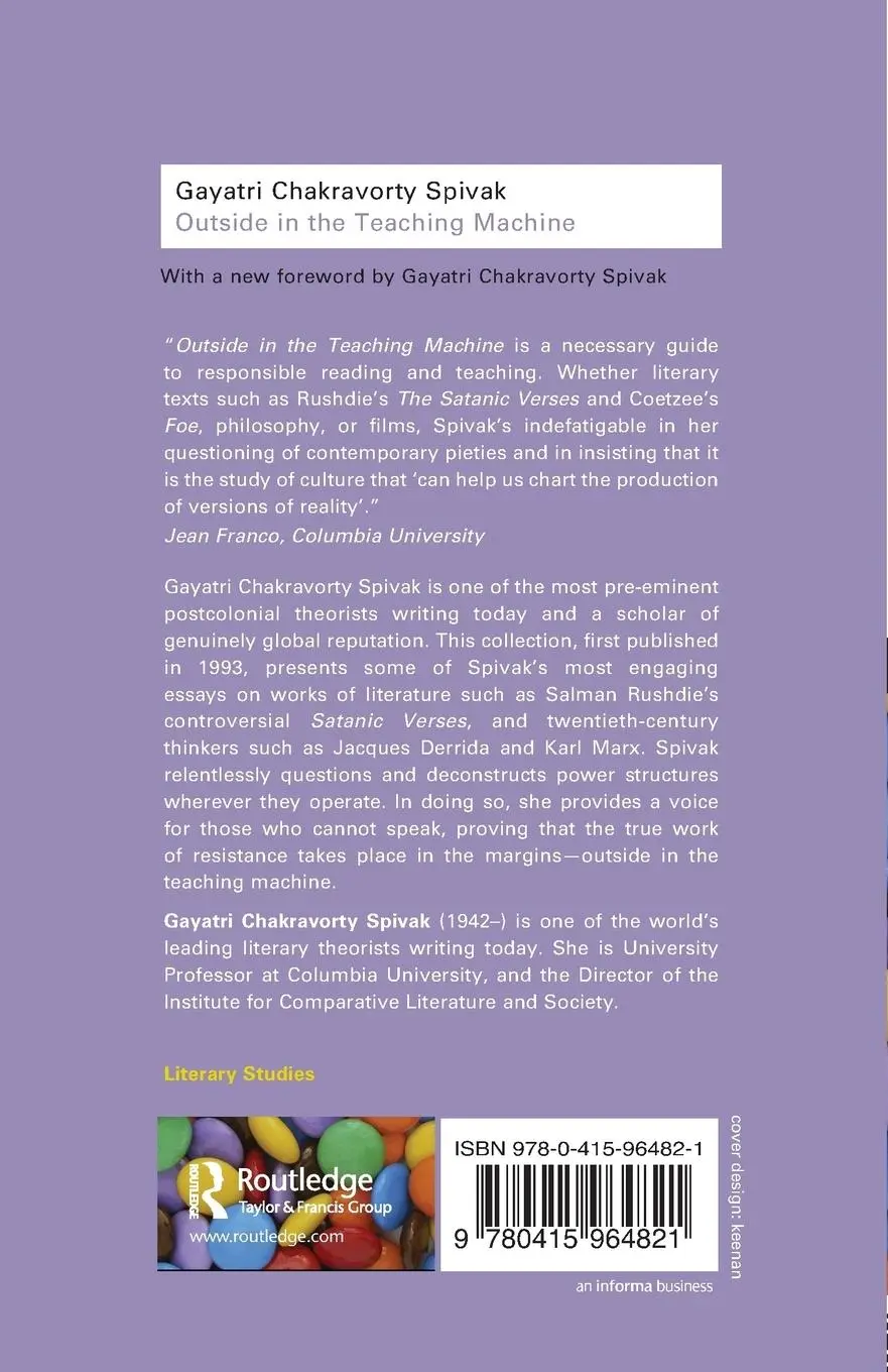 Rückseite: 9780415964821 | Outside in the Teaching Machine | Gayatri Chakravorty Spivak | Buch