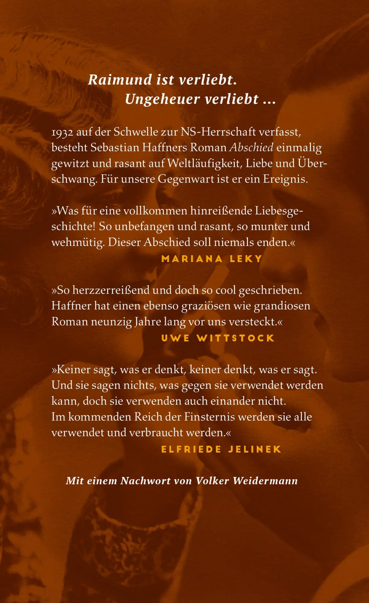Bild: 9783446284821 | Abschied | Roman. Mit einem Nachwort von Volker Weidermann | Haffner