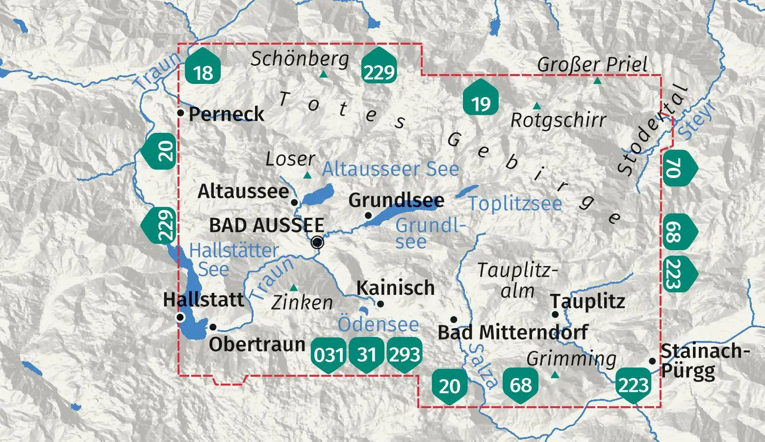 Bild: 9783991544821 | KOMPASS Wanderkarte 039 Ausseerland, Totes Gebirge 1:25.000 | Deutsch